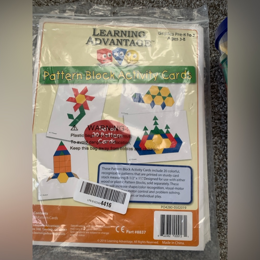 Learning Resources Pattern Block Activity Set Grades Pre-K - 3 - Picture 2 of 5